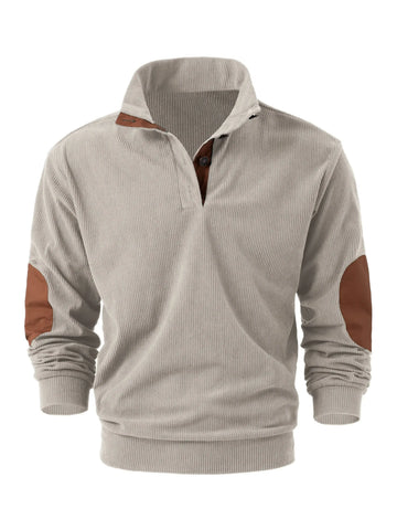 Lavyre™ | Men’s Stand Collar Pullover – Casual Sport Long Sleeve for Spring & Fall